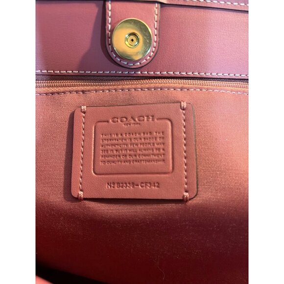 COACH CITY TOTE Monogram Print Coated Canvas Leather Straps CF342 - Picture 8 of 9